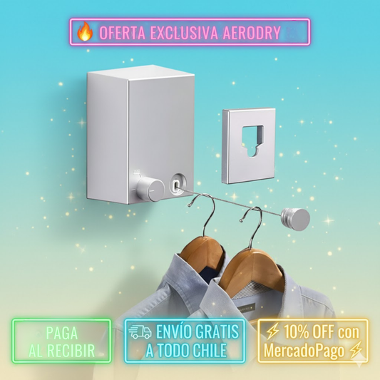 AeroDry® | Tendedero Retráctil de Acero Inoxidable